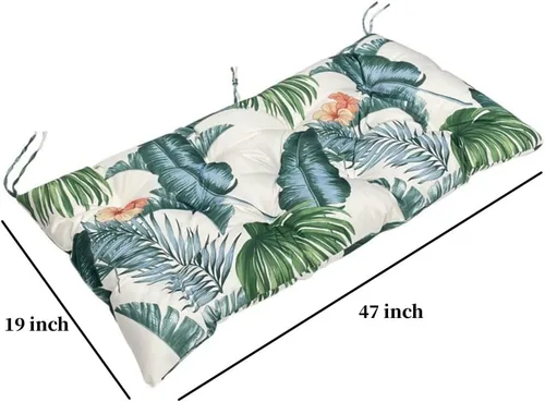 Vista 8 de Srutirbo Cojín impermeable para banco de interior/exterior, cojín antideslizante para silla columpio, cojín para sofá de dos plazas para muebles