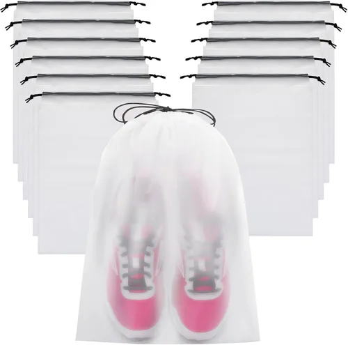 Vista 9 de Vorspack Bolsas de zapatos para viajes, 6 unidades, transparentes