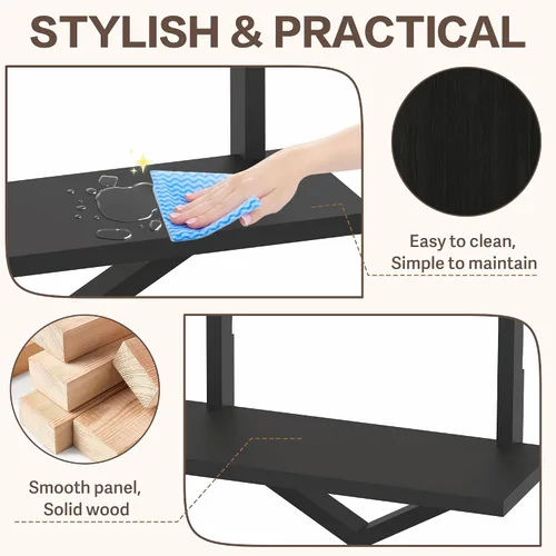 Vista 6 de KALYLOC Estantes flotantes para pared, juego de 2 estantes colgantes