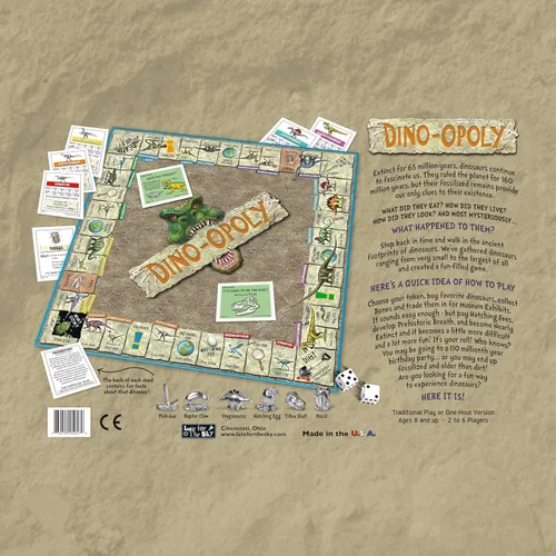 Vista 5 de Tarde para el juego de mesa Sky Dino-Opoly Dinosaur Property Trading
