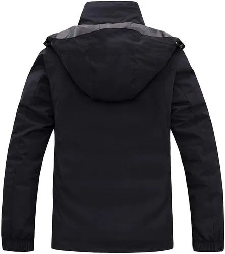 Vista 2 de Wantdo - Chaqueta impermeable 3 en 1 para mujer, abrigo de invierno cálido, resistente al viento, chaqueta de snowboard con capa de puffer
