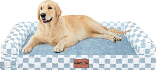 Vista 18 de NANUYA - Cama ortopédica para perros de tamaño mediano/grande, lavable: Camas con almohada para perros de tamaño mediano/grande, sofá de espuma