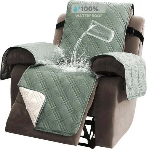 Vista 20 de PrinceDeco Fundas 100% impermeables para sofá biplaza de 2 cojines, fundas impermeables y lavables para sofá con bolsillo lateral, protector