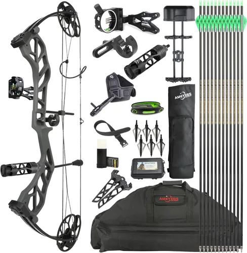 Vista 9 de Archery E8 Compound Bow Set for Adults and Teens RTH Hunting and Target Practice 19”-30” Draw Length,19-70 Lbs Draw Weight,up to IBO 320 fps,Limited