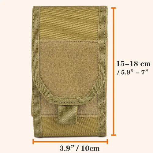 Vista 3 de Funda táctica Molle para teléfono inteligente grande para iPhone 17 Pro Max/16 Pro Max/16 Pro/16/15 Pro Max/14 Pro Max/13 Pro Max