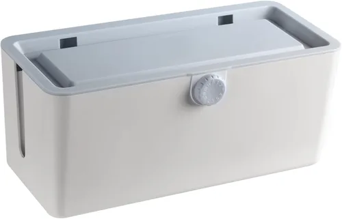 Vista 7 de KinderSense Caja de organización de cables – Organizador de cables con cerradura a prueba de niños – Ocultador de cables para ocultar cables, tiras