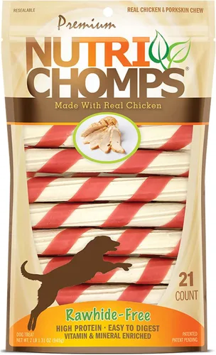 Vista 11 de NutriChomps - Masticables para perros, giros de 6 pulgadas, fáciles de digerir, golosinas para perros sin piel cruda, saludables, 12 unidades, pollo