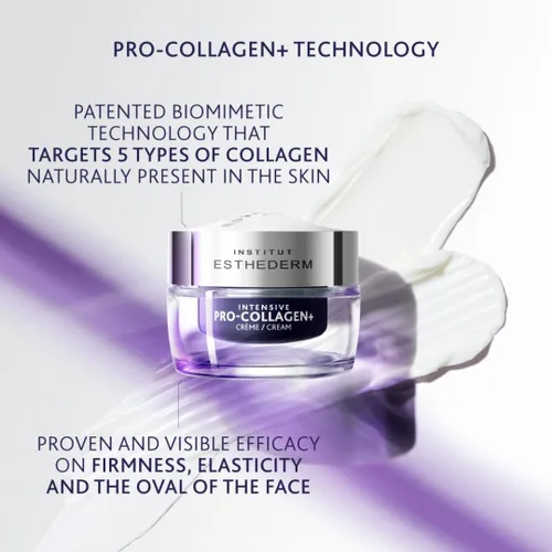 Vista 5 de Institut Esthederm - Crema Pro-Collagen+ - Cara y Cuello - Se dirige a la falta de firmeza y flacidez de la piel - Redefine los contornos faciales