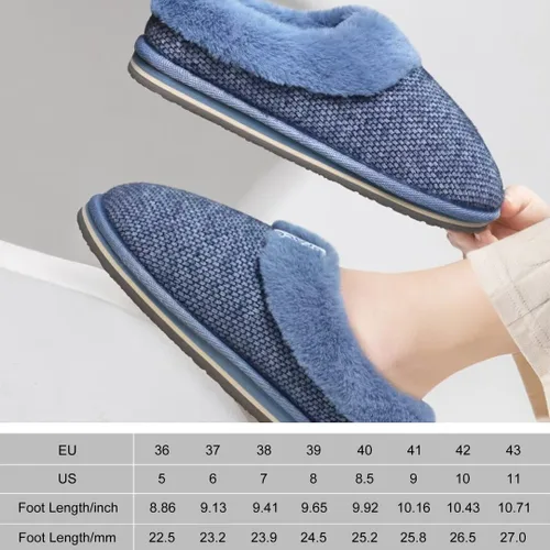 Vista 6 de COFACE Pantuflas de espuma viscoelástica para mujer, cómodas y cálidas, con forro de cojín acogedor