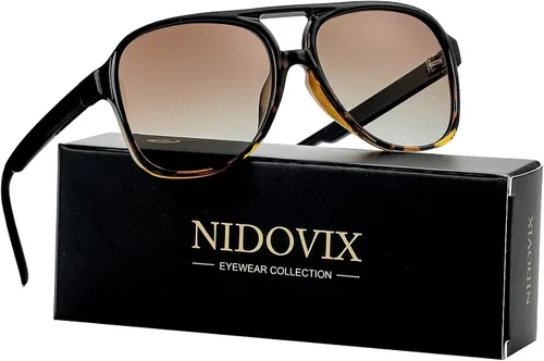 Vista 2 de Gafas de sol polarizadas clásicas vintage estilo aviador para hombres y mujeres montura grande gafas de sol retro de los años 70