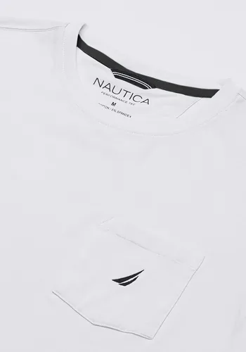 Vista 5 de Nautica Camiseta de manga corta con cuello redondo y bolsillo para hombre