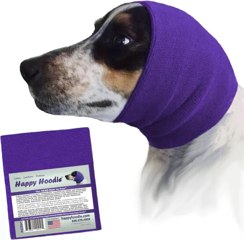 Vista 26 de Happy Hoodie La banda calmante original para perros y gatos - Marca americana - Alivio de la ansiedad/Protección contra el ruido-Aseo-Truenos-Fuegos