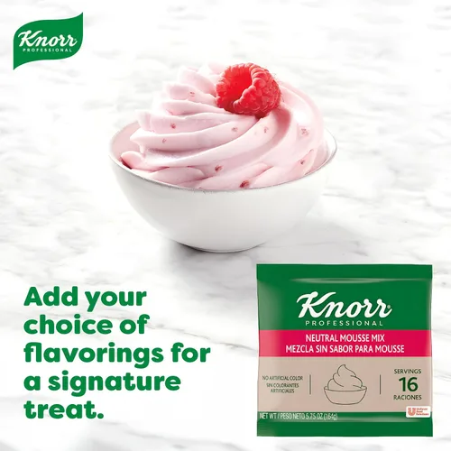 Vista 4 de Knorr Mezcla de postre profesional de mousse neutra, sin colores artificiales, 5.75 onzas (paquete de 10)