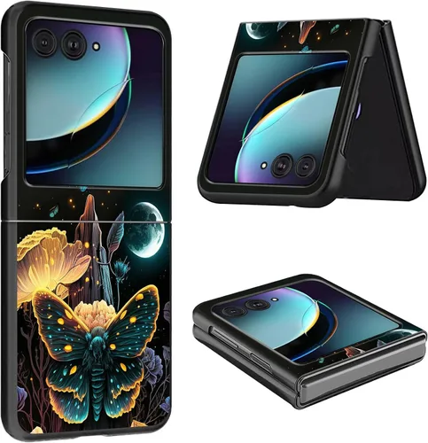 Vista 18 de Funda para Moto Razr Plus 2023 para Motorola Razr Plus Funda delgada y ligera de policarbonato duro a prueba de golpes Funda protectora para Audio