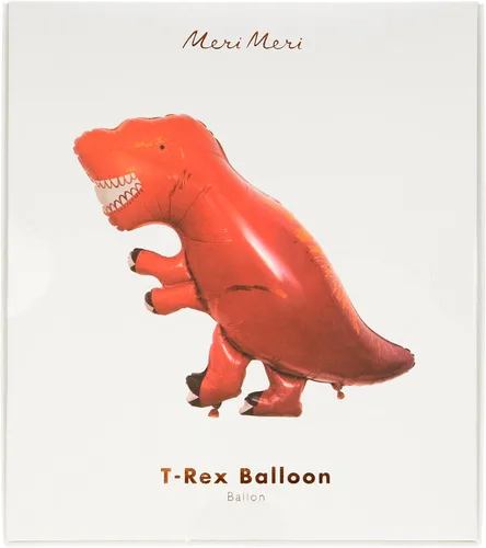 Vista 3 de Meri Meri Globo de aluminio T-Rex (paquete de 1)