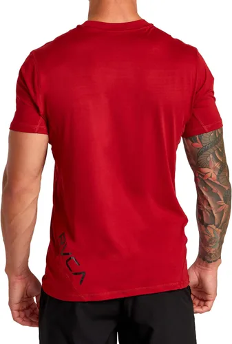 Vista 4 de RVCA Camiseta deportiva de manga corta con cuello redondo para hombre