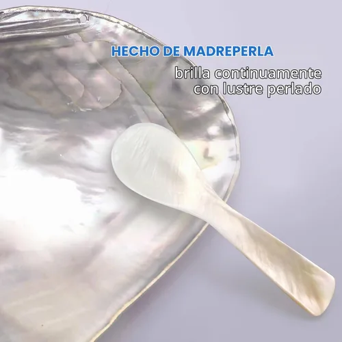 Vista 3 de ThougrLyh Caviar Spoon 12pcs 3.54 in Mother of Pearl Spoon for Caviar Party