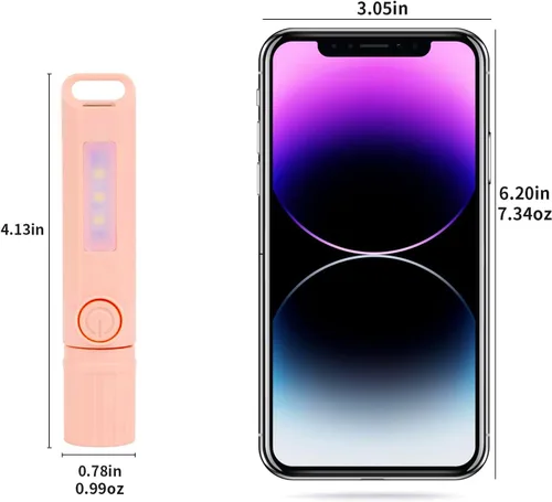 Vista 4 de Paquete de 3 linternas recargables USB C mini linternas LED, combo de linterna de camping, linterna ultraligera con zoom para regalo, camping