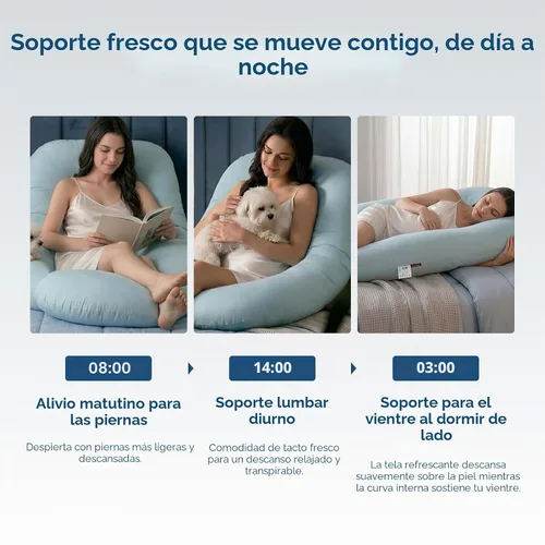 Vista 8 de Momcozy Nueva almohada de embarazo refrescante - Almohada de maternidad