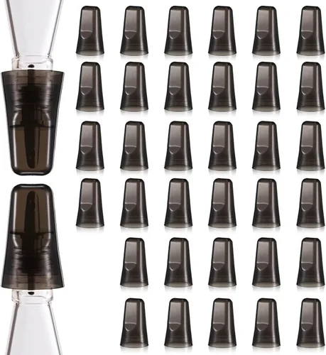 Vista 17 de Chengu 24 fundas para botellas de licor, cubiertas de boquilla para botellas, dispensador universal de vertido, tapas de boquilla de goma