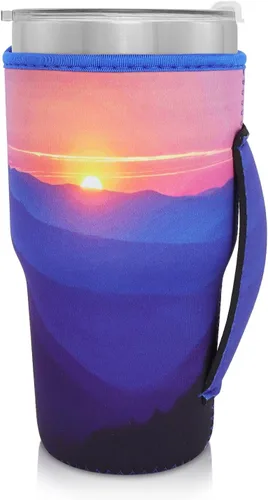 Vista 79 de Fundas Aislantes de Neopreno Portavasos con Asa para Vasos Tumbler de 20oz, Funda Reutilizable para Café Helado Para Tazas de Café de 30oz - 32oz