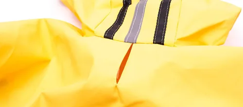 Vista 3 de Fashion Pet días lluviosos Slicker Amarillo Raincoat, XS, Amarillo