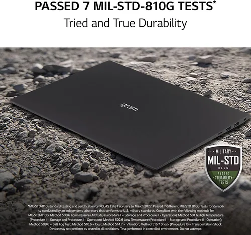 Vista 9 de LG gram (2022) Laptop 15Z90Q con pantalla táctil de 15.6", Intel Core i7 de 12ª generación, 16 GB de RAM, SSD de 512 GB, Windows 11, Gris