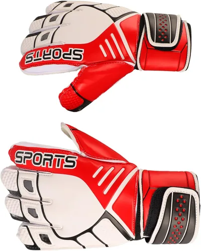Vista 4 de Guantes de portero, palma de látex profesional con agarre mejorado para entrenamiento de fútbol y partidos, diseño de malla transpirable, soporte