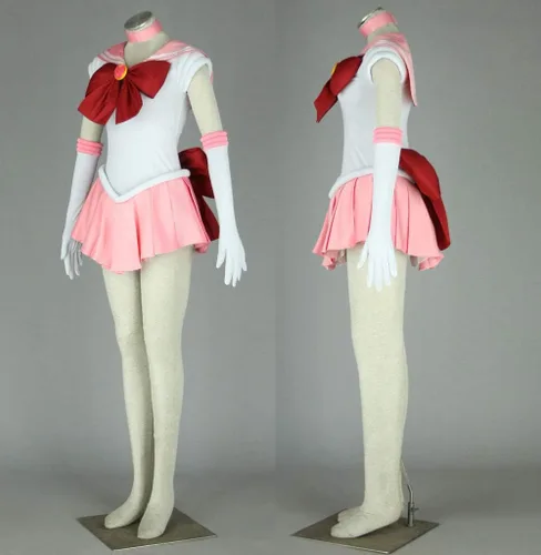 Vista 3 de Conjunto de 7 piezas de disfraz de cosplay de Chibiusa para mujer