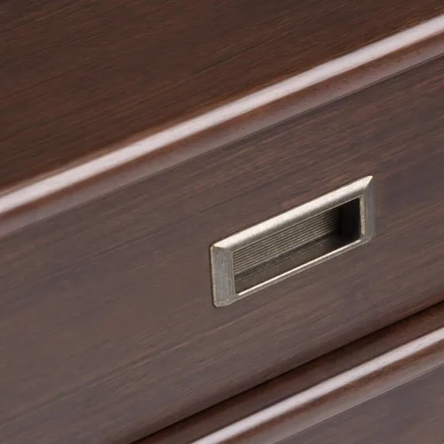 Vista 9 de SIMPLIHOME Draper - Mesa auxiliar rectangular de madera maciza de 22 pulgadas de ancho con cajón de almacenamiento en marrón caoba medio, mesita