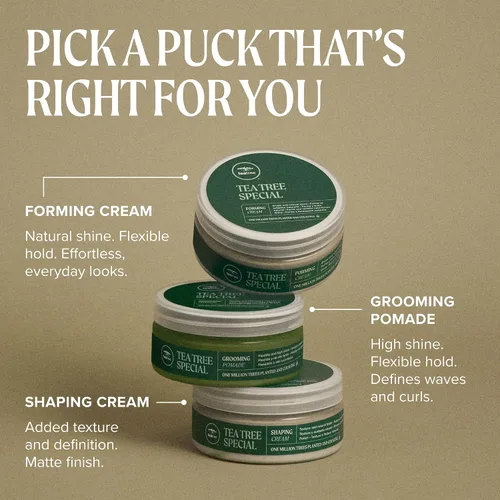 Vista 10 de Crema moldeadora Tea Tree, crema para peinar el cabello, fijación duradera, acabado mate, para todo tipo de cabello