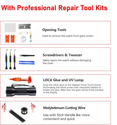 Vista 5 de Reemplazo de pantalla para iPhone 14 Plus, reemplazo de vidrio compatible con iPhone 14 Plus de 6.7 pulgadas, kit de reparación de pantalla