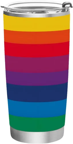 Vista 31 de ALAZA Vaso de viaje aislado con diseño de lunares y fresa con tapa y pajita, botella de agua al vacío de doble pared para automóvil, acero