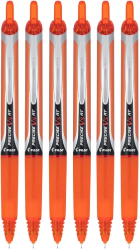 Vista 3 de PILOT Precise V5 RT - Bolígrafos de tinta líquida recargables y retráctiles, punta extrafina (0.020 in), tinta burdeos, paquete de 6