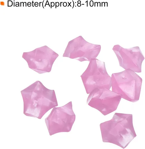 Vista 2 de MECCANIXITY 800 piedras brillantes de 8 a 0.394 in brillantes para decoración en la oscuridad, piedras luminosas, decoración de bricolaje rosa