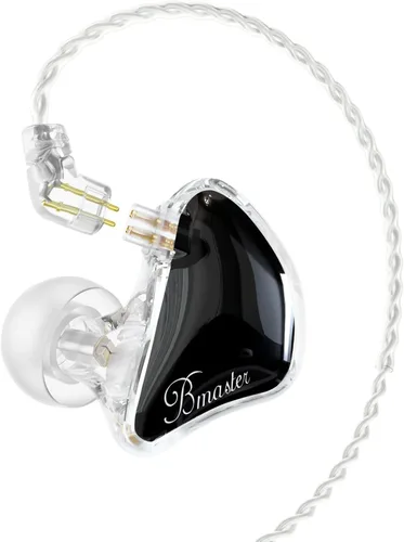 Vista 18 de BASN Bmaster Triple Drivers in Ear Monitor Auriculares (negro) iem de aislamiento de sonido con dos cables mmcx desmontables, kit de transporte