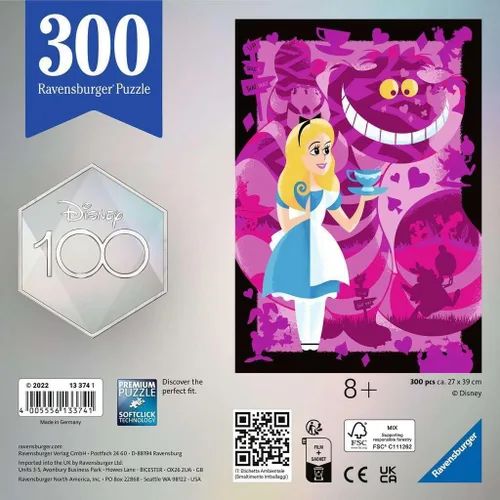Vista 2 de Ravensburger - Rompecabezas de coleccionista de Disney para adultos y niños - 300 piezas - Alice - A partir de 8 años - Calidad premium fabricado