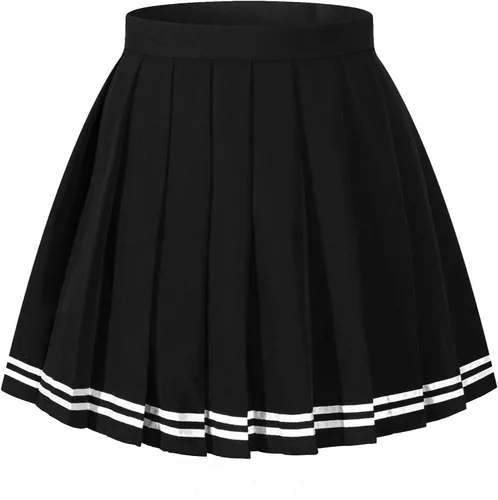 Vista 37 de Faldas plisadas a cuadros de cintura alta para mujeres y niñas, talla grande, uniforme escolar, mini disfraces de cosplay