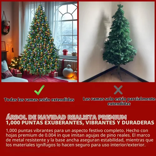 Vista 7 de Árbol de Navidad de 4 pies con luces, árbol de Navidad artificial con 100 luces LED y 334 puntas de ramas, árbol de Navidad con soporte plegable