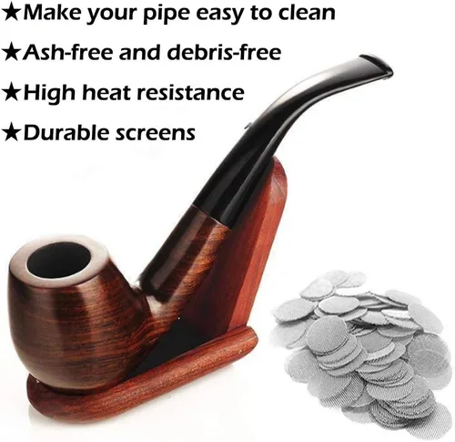 Vista 4 de Gebildet 210 filtros de tubería de acero inoxidable, tubo de pantallas de fumar de 0.500 in, filtro de gasa de malla plateada con caja
