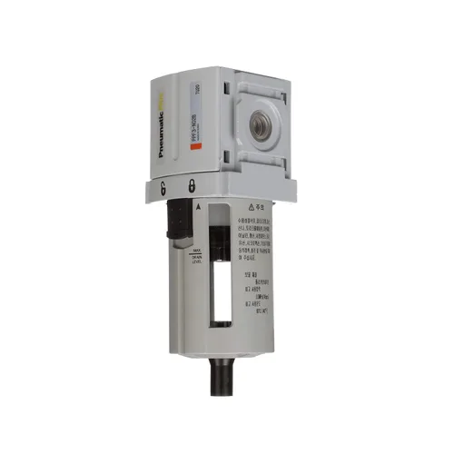 Vista 5 de PneumaticPlus PPF4-N04B Filtro de partículas de aire comprimido 1/2" NPT, 5 Micron, Cuenco de polietileno, drenaje manual, soporte Particulate