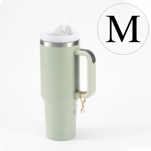 Vista 4 de MOTAIN Accesorios de dije de letra para taza Stanley, dije de mango de letra de identificación de acero inoxidable, dije de letra de mango de taza
