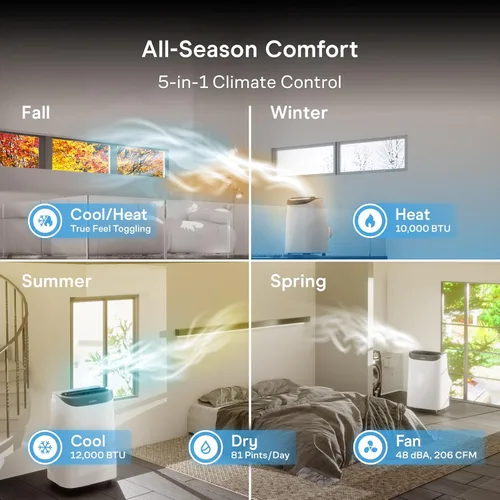 Vista 3 de AC Infinity Smart Portable Air Conditioner 5-in-1, All-Season Cool & Heat