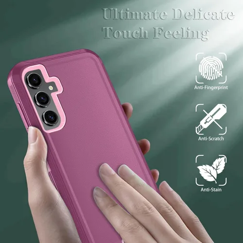 Vista 22 de ONOLA Funda compatible con Samsung Galaxy S24 Ultra con protector de pantalla HD, resistente a los golpes y a las caídas, funda de 3 capas