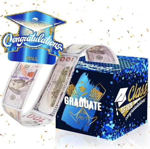 Vista 22 de Caja de dinero de graduación para regalo en efectivo, caja de regalo de clase de 2026, caja de dinero para fiesta de graduación, divertida sorpresa