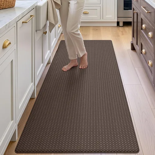 Vista 42 de DEXI Alfombrillas de cocina acolchadas antifatiga, 23 x 59 pulgadas beige (2-Beige)
