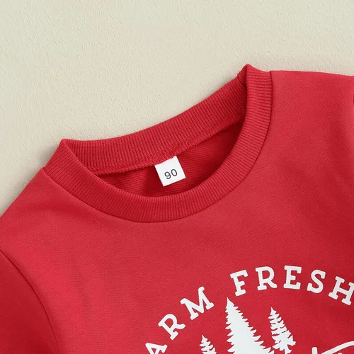 Vista 3 de Flawbena Conjunto de sudadera de manga larga con estampado de letras y pantalones largos, ropa de otoño