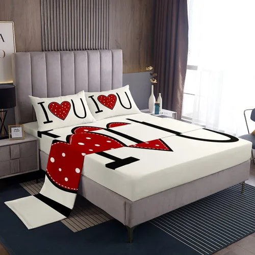 Vista 12 de Erosebridal Juego de sábanas de rosas tamaño individual, color azul, diseño romántico para mujeres, niñas, esposa, pareja, día de San Valentín