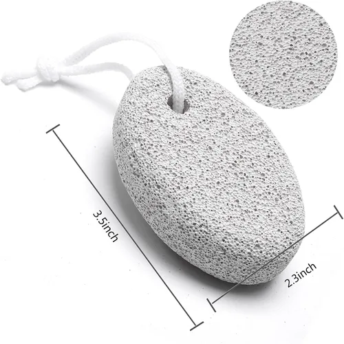 Vista 7 de 2 piezas de piedra pómez natural para pies, herramientas de pedicura de lava, removedor de callos de piel dura para hombres y mujeres, pies y manos
