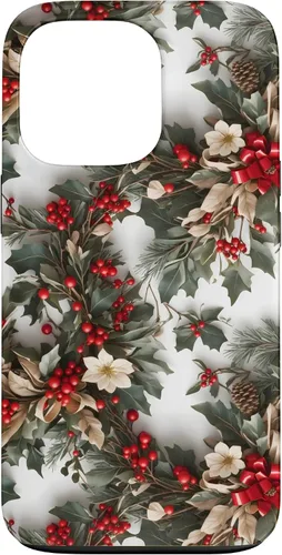 Vista 10 de Casa Decoración de vacaciones Decoración de corona Festivo Navidad caso para iPhone 16